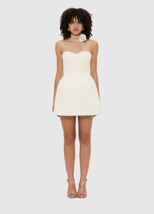 Exclusive Leo Lin Rosalie Bustier Mini Dress - Vanilla