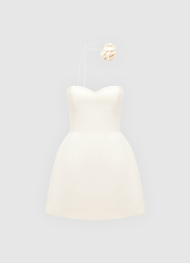 Exclusive Leo Lin Rosalie Bustier Mini Dress - Vanilla