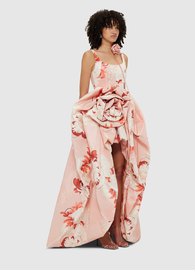 Exclusive Leo Lin Illiana Rose Gown - Peony Print