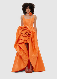 Exclusive Leo Lin Illiana Rose Gown - Tangerine