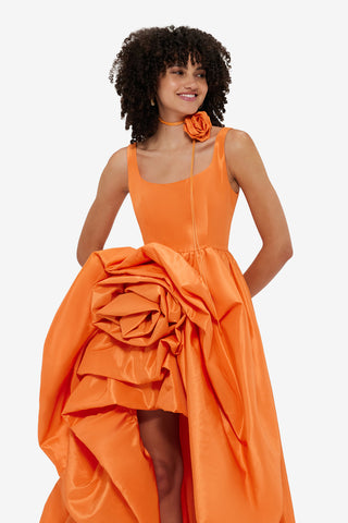 Exclusive Leo Lin Illiana Rose Gown - Tangerine