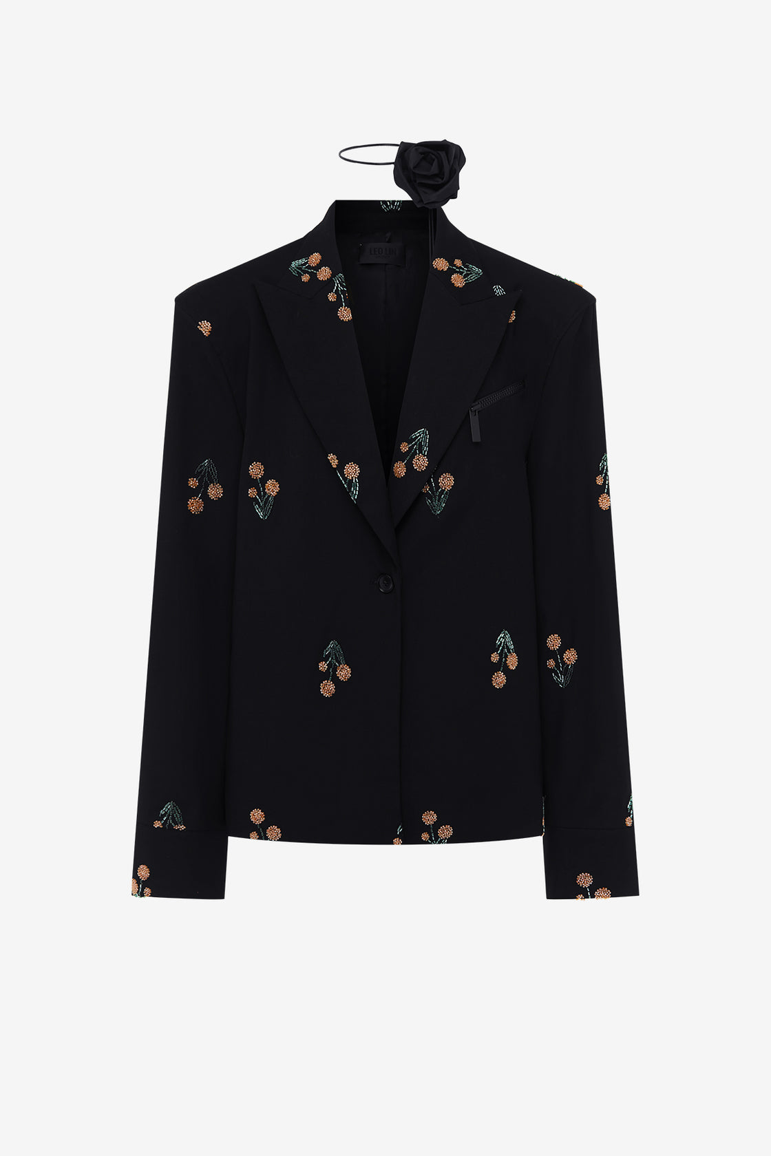 Exclusive Leo Lin Jovanna Embellished Blazer - Wildflower Beading