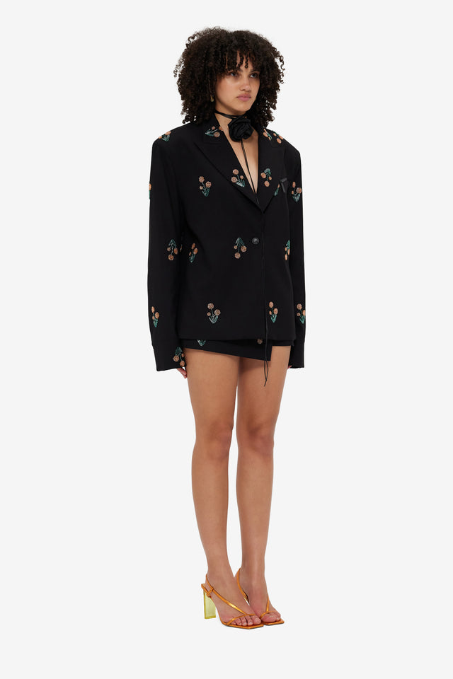 Exclusive Leo Lin Jovanna Embellished Blazer - Wildflower Beading