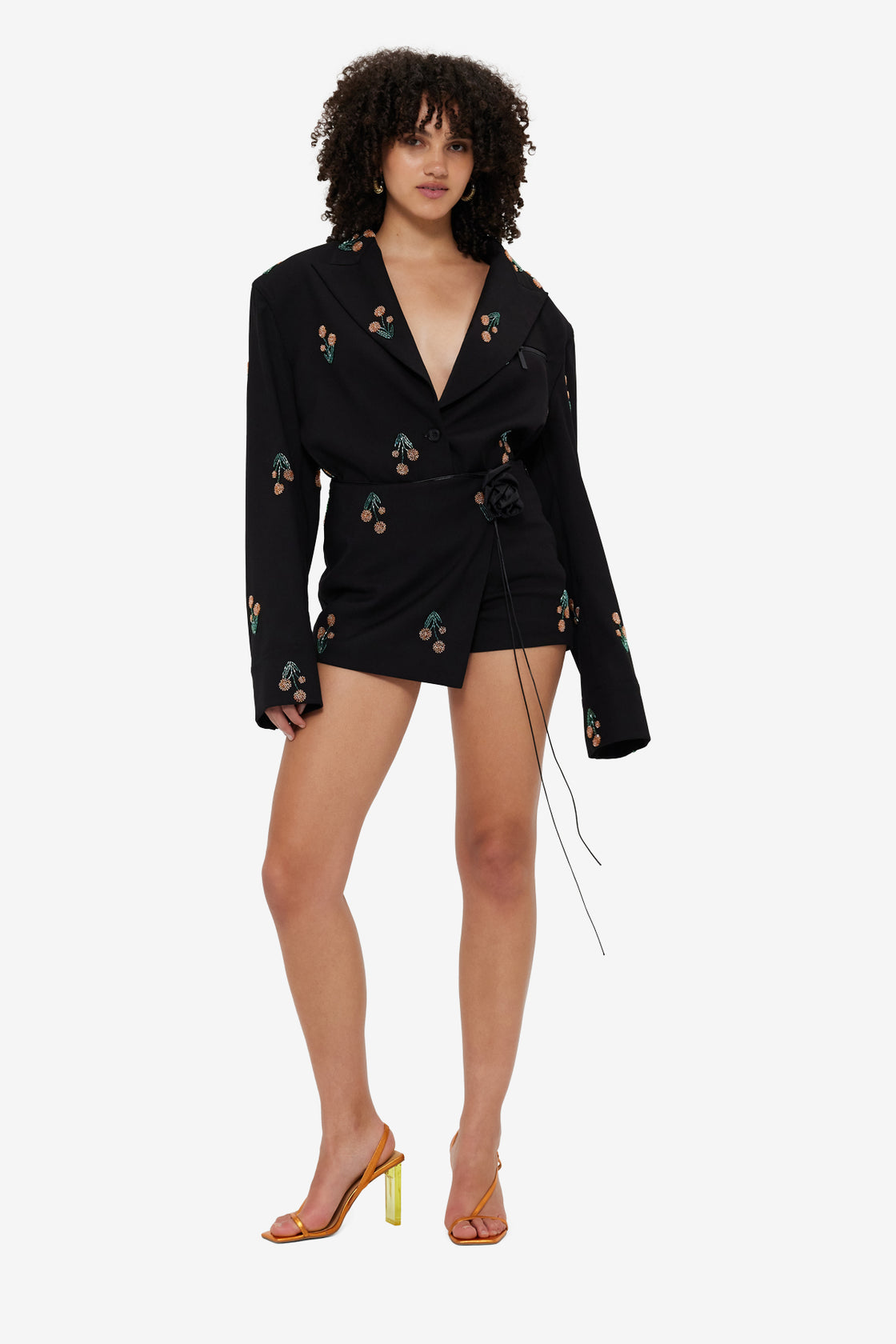 Exclusive Leo Lin Jovanna Embellished Blazer - Wildflower Beading