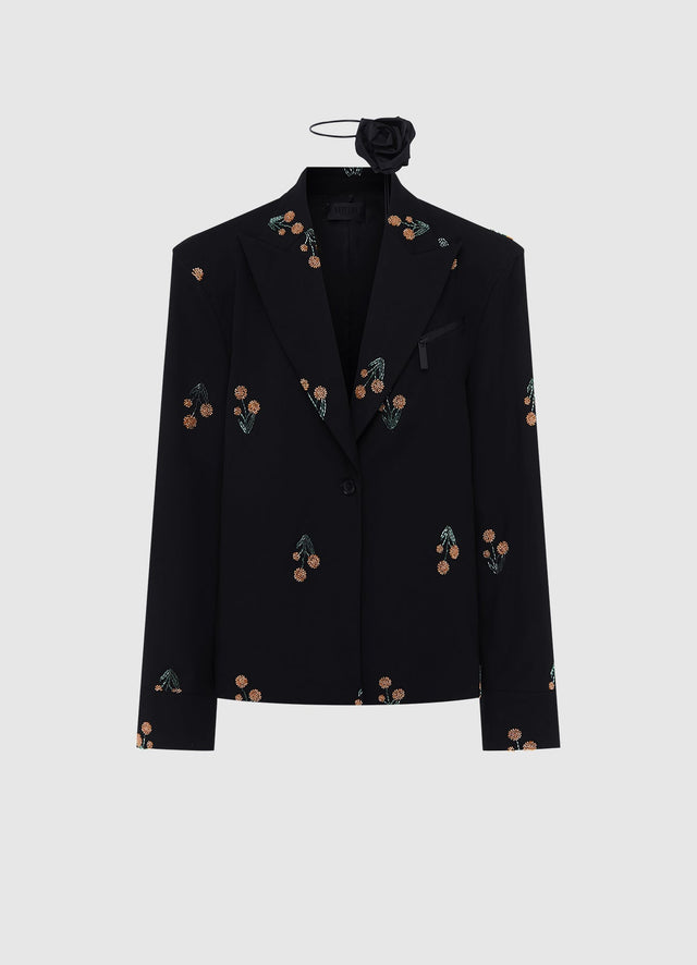 Exclusive Leo Lin Jovanna Embellished Blazer - Wildflower Beading