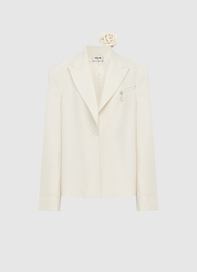 Exclusive Leo Lin Jovanna Blazer - Vanilla