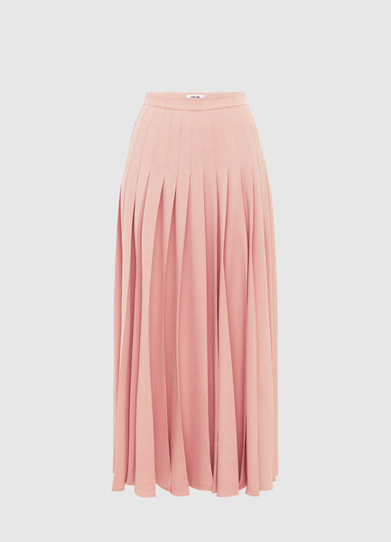 Exclusive Leo Lin Tori Pleated Maxi Skirt - Light Rose