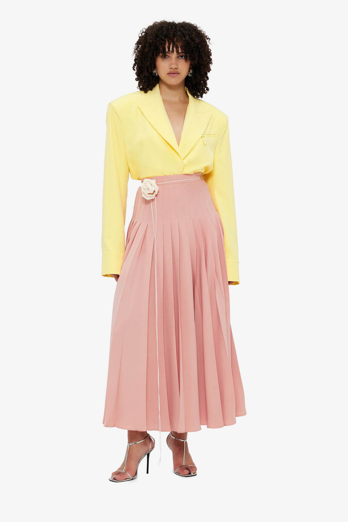 Exclusive LEO LIN Tori Pleated Maxi Skirt