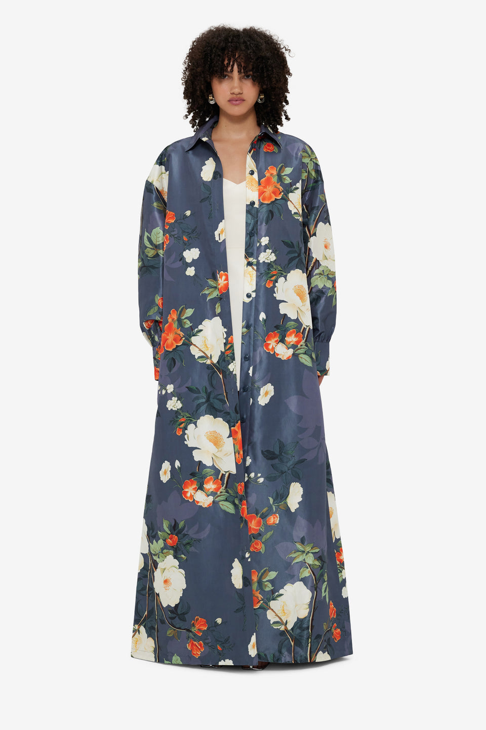 Exclusive Leo Lin Madeline Coat Dress - Pear Blossom Print