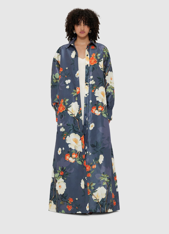 Exclusive Leo Lin Madeline Coat Dress - Pear Blossom Print