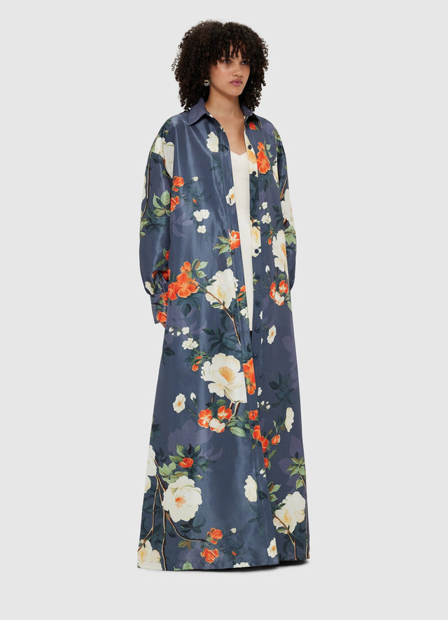 Exclusive Leo Lin Madeline Coat Dress - Pear Blossom Print