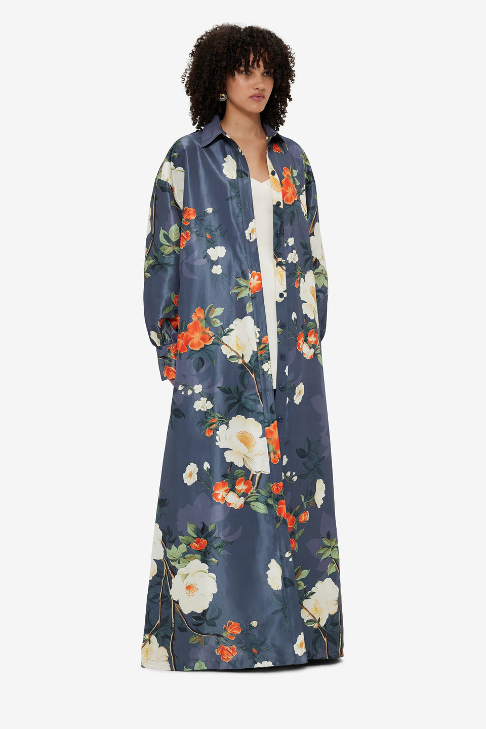 Exclusive Leo Lin Madeline Coat Dress - Pear Blossom Print