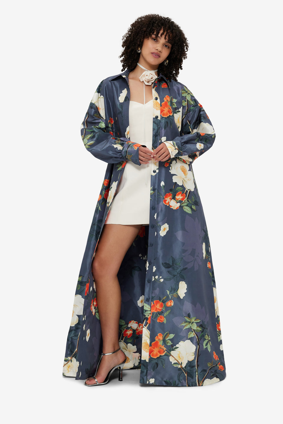 Exclusive Leo Lin Madeline Coat Dress - Pear Blossom Print