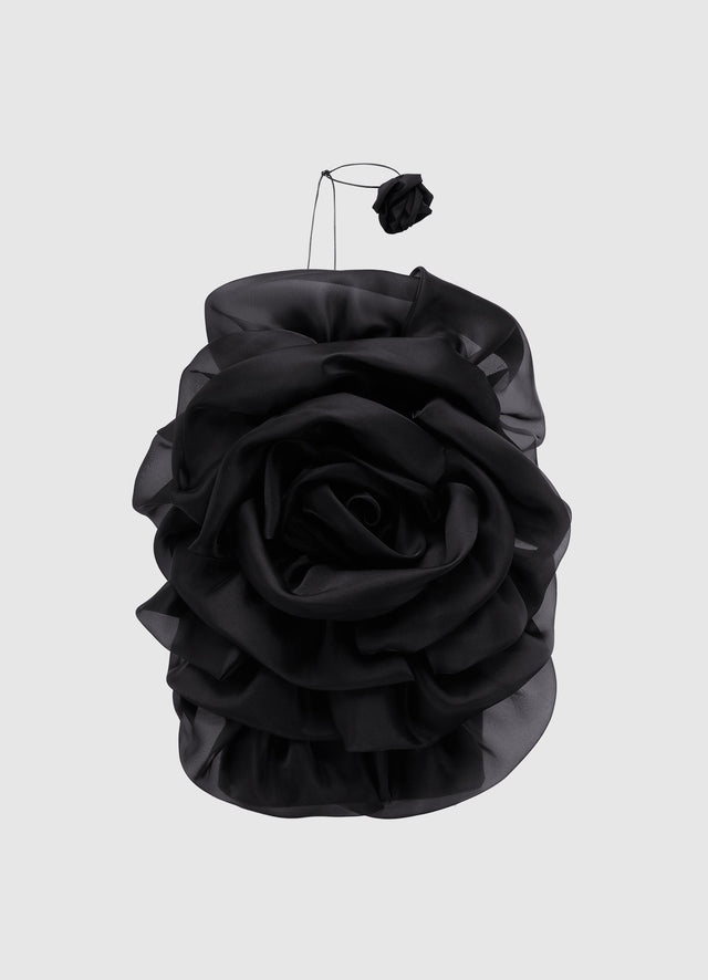 Exclusive Leo Lin Bloom Rose Mini Dress - Ebony