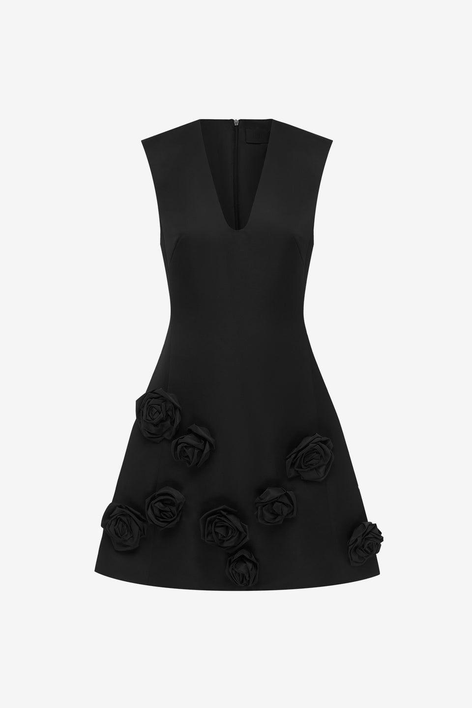 Exclusive Leo Lin Briana V Neck Mini Dress - Ebony