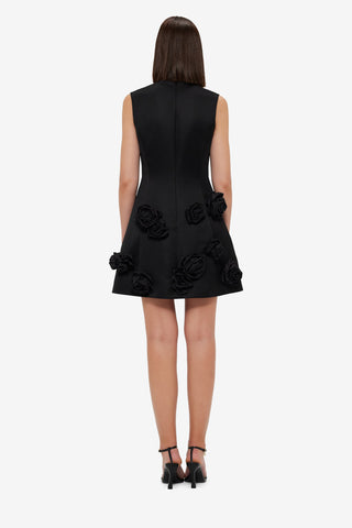 Exclusive Leo Lin Briana V Neck Mini Dress - Ebony