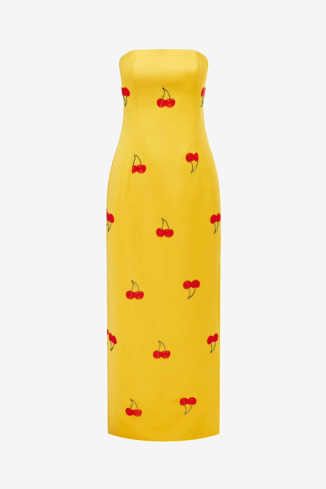 Exclusive Leo Lin Rayna Embellished Bustier Maxi Dress - Cherry Beading