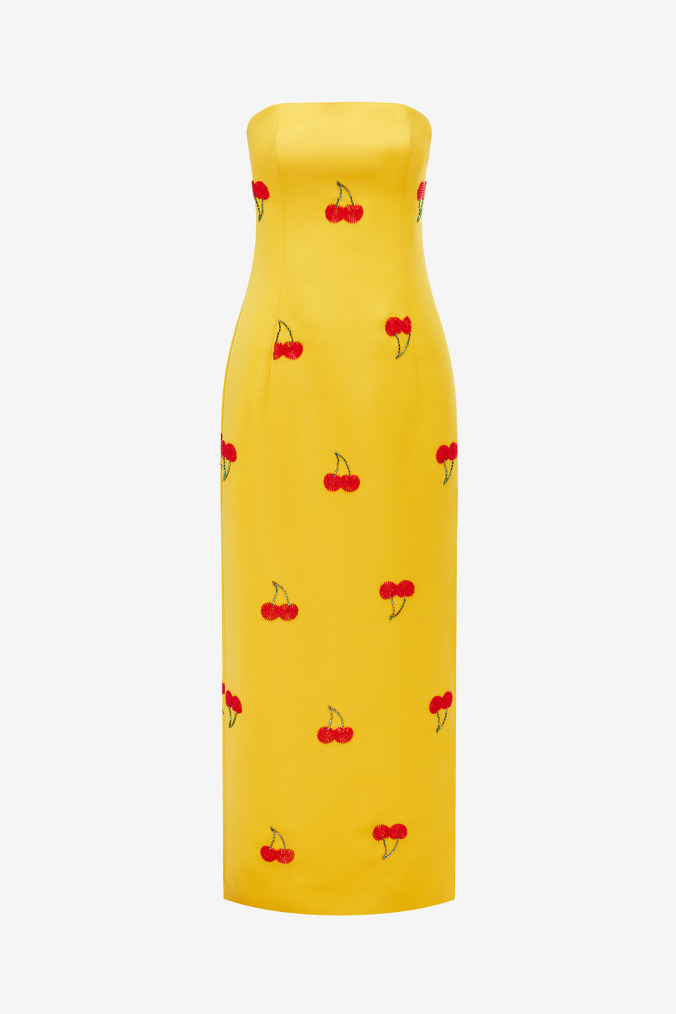 Exclusive Leo Lin Rayna Embellished Bustier Maxi Dress - Cherry Beading