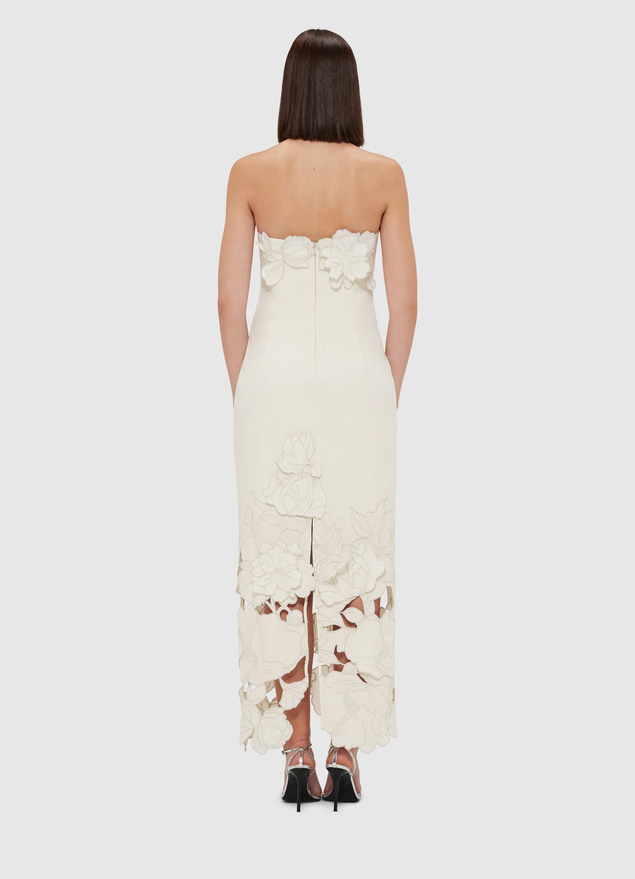 Rayna Appliqué Bustier Maxi Dress - Vanilla – LEO LIN