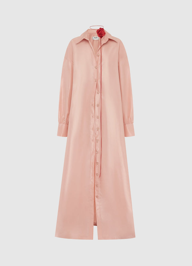 Exclusive Leo Lin Madeline Coat Dress - Light Rose