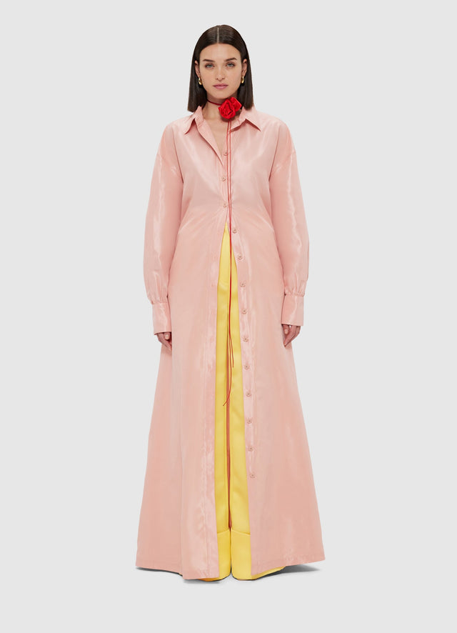 Exclusive Leo Lin Madeline Coat Dress - Light Rose