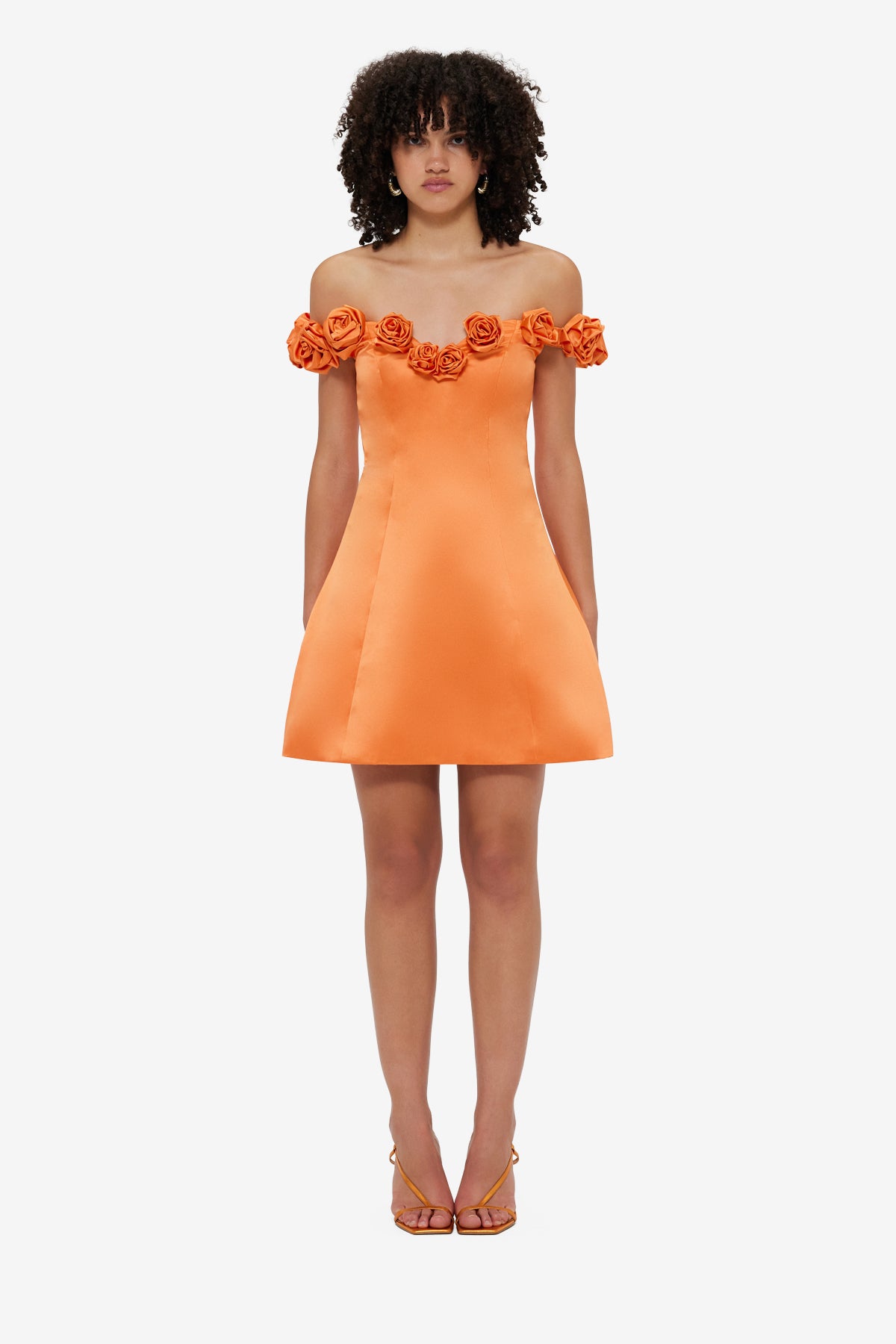 【Leo Lin】Bella Off Shoulder Frill Mini Dress Cleo Embellished Sleeveless Midi Dress - Wild Flower in