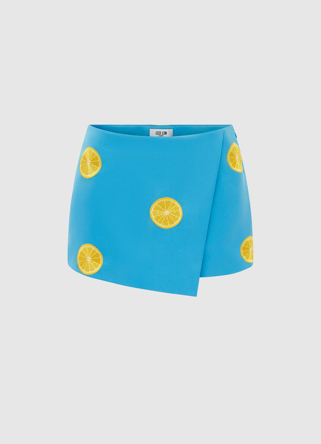 Exclusive Leo Lin Aria Embroidered Skort - Citrus Embroidery