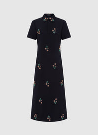 Exclusive Leo Lin Nadene Embellished  Shirt Midi Dress - Wildflower Beading