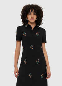 Exclusive Leo Lin Nadene Embellished  Shirt Midi Dress - Wildflower Beading