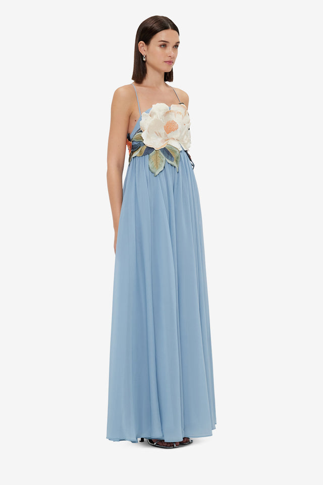 Exclusive LEO LIN Agnes Embroidered Maxi Dress