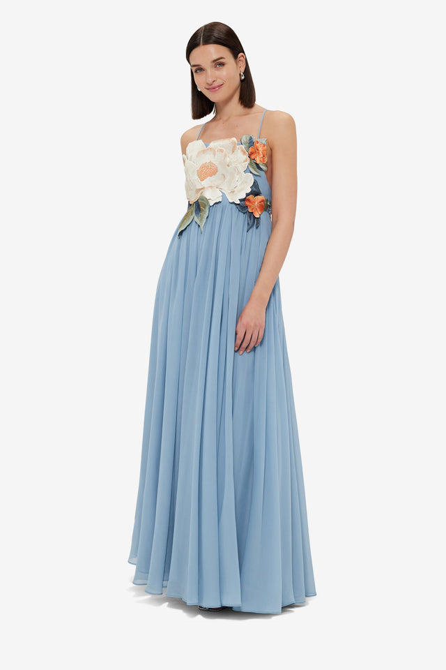 Exclusive LEO LIN Agnes Embroidered Maxi Dress
