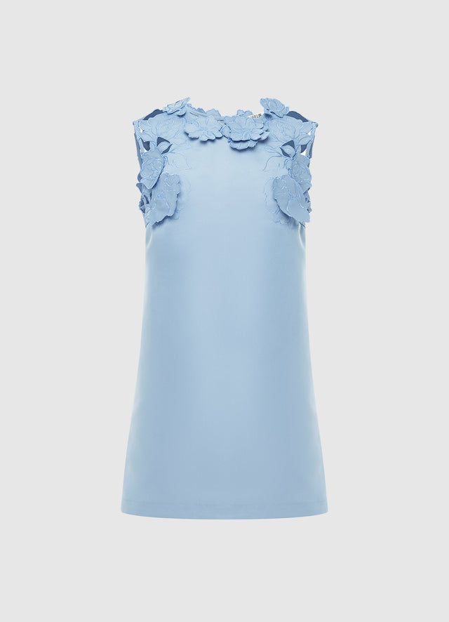 Exclusive Leo Lin Blair Appliqué Mini Dress - Powder Blue