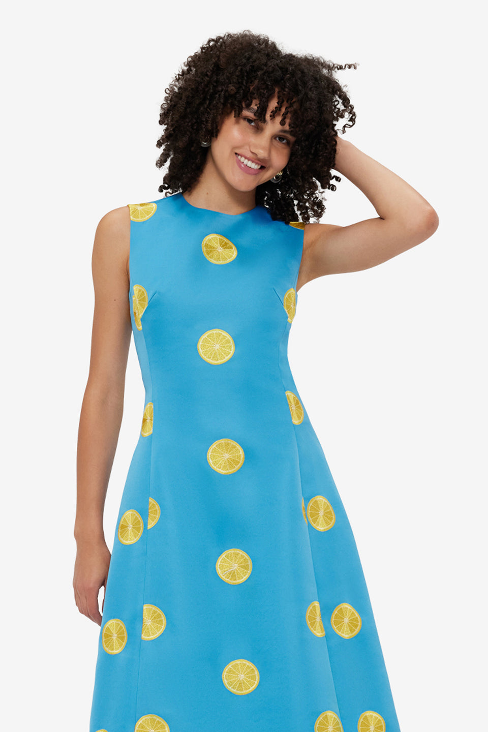 Exclusive LEO LIN Cleo Embroidered Sleeveless Midi Dress