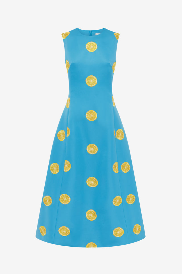 Exclusive LEO LIN Cleo Embroidered Sleeveless Midi Dress