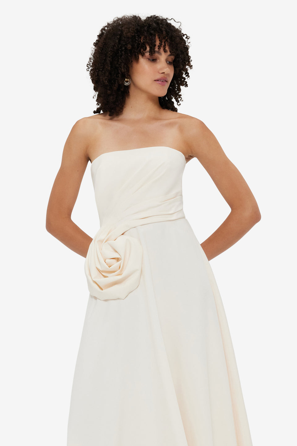 Exclusive LEO LIN Ivanna Rose Bustier Midi Dress