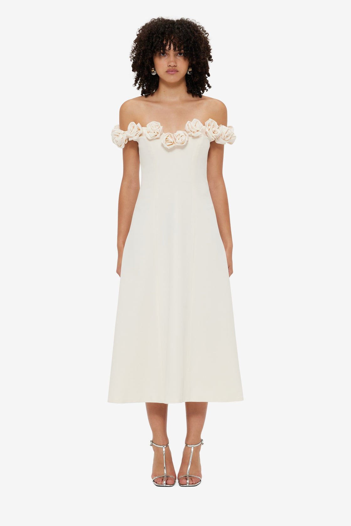 Exclusive LEO LIN Annette Off Shoulder Midi Dress