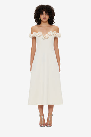 Exclusive LEO LIN Annette Off Shoulder Midi Dress
