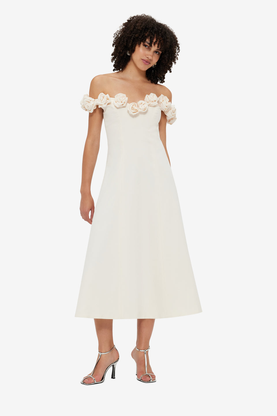 Exclusive LEO LIN Annette Off Shoulder Midi Dress