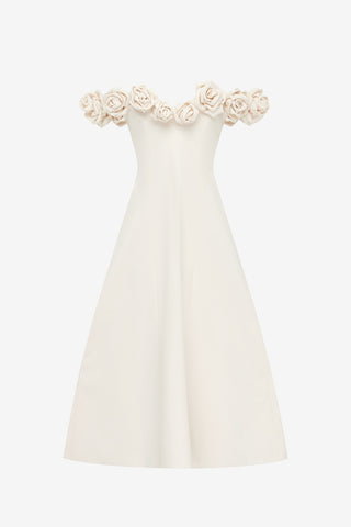 Exclusive LEO LIN Annette Off Shoulder Midi Dress