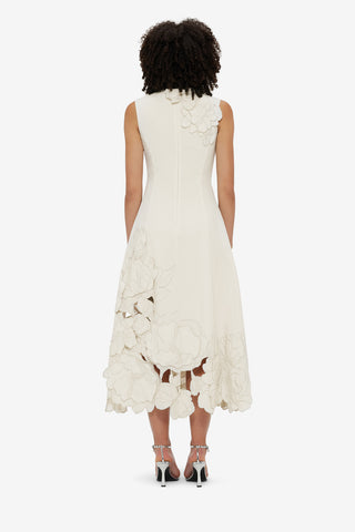 Exclusive LEO LIN Cleo Appliqué Sleeveless Midi Dress