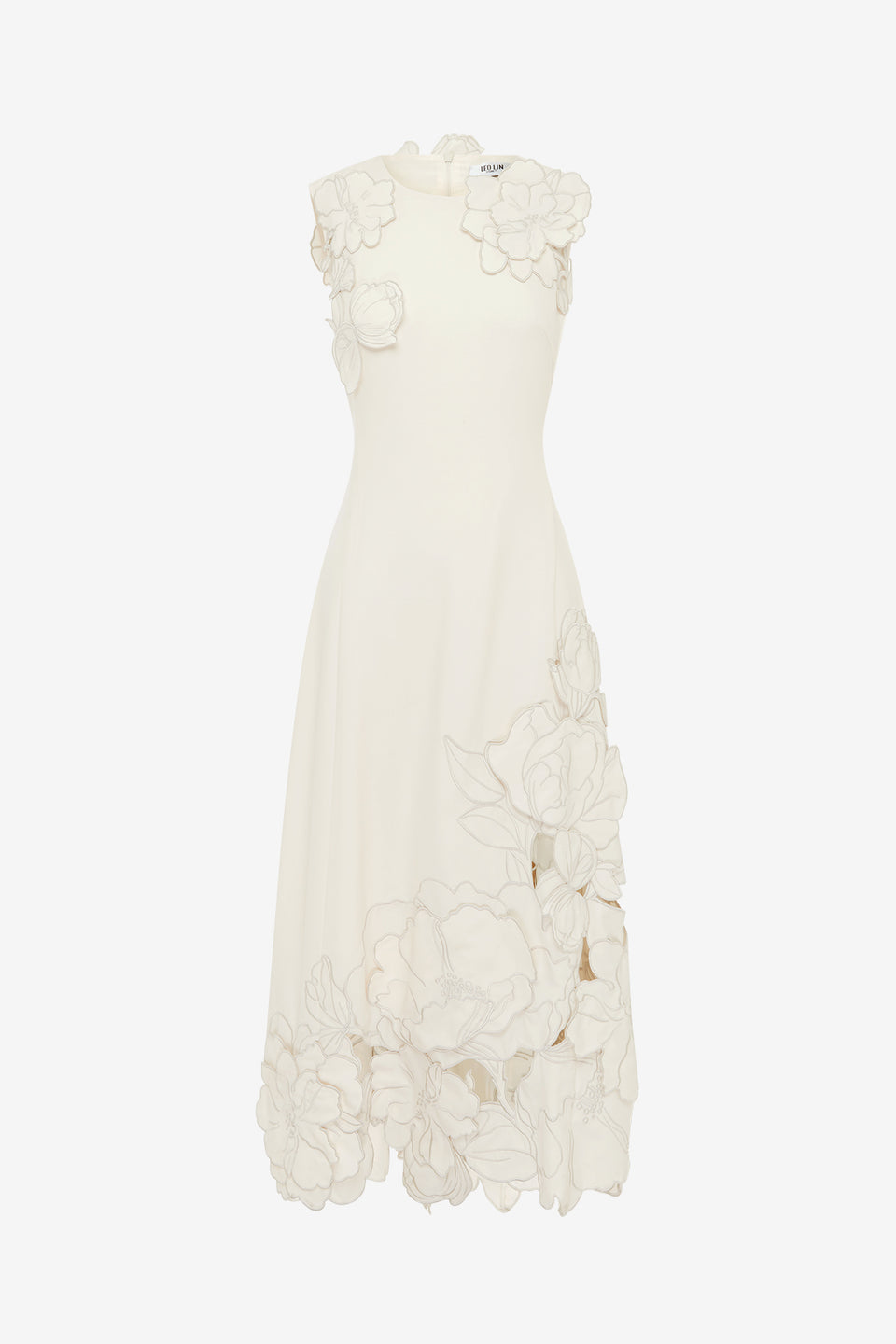 Exclusive LEO LIN Cleo Appliqué Sleeveless Midi Dress