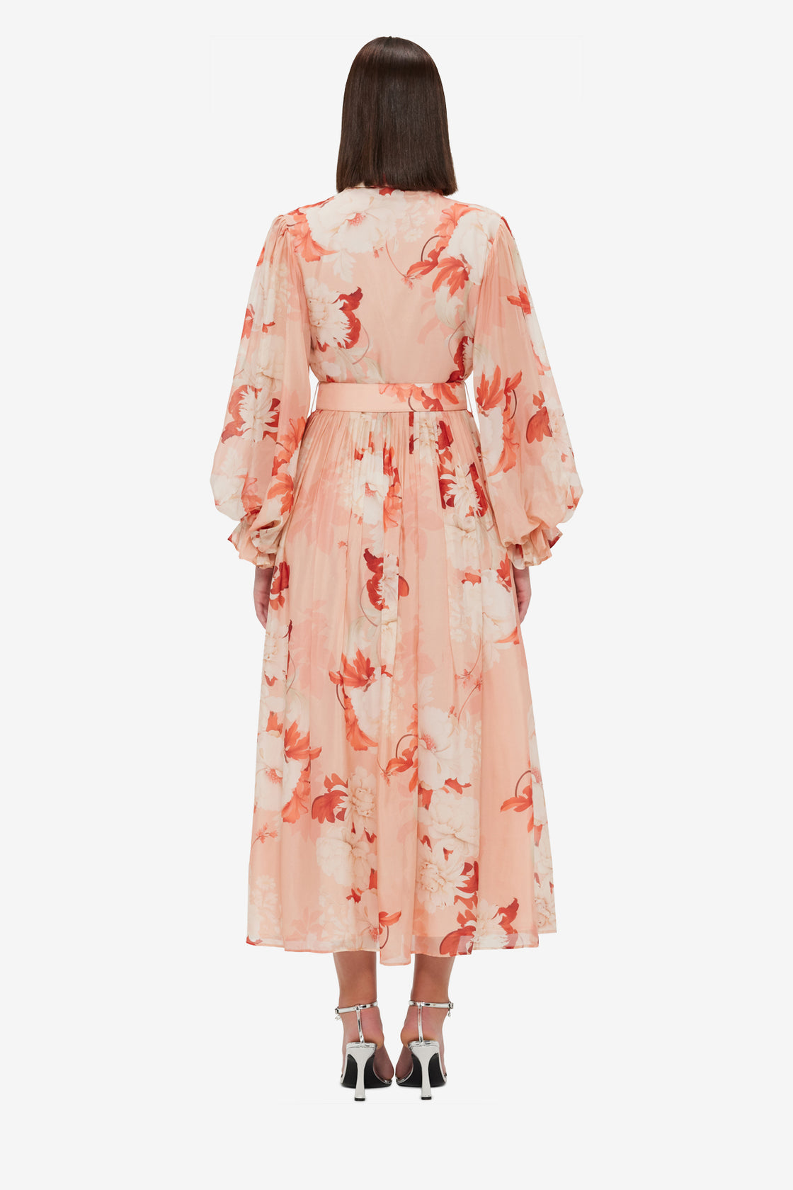 Exclusive LEO LIN Cassie Tie Neck Midi Dress