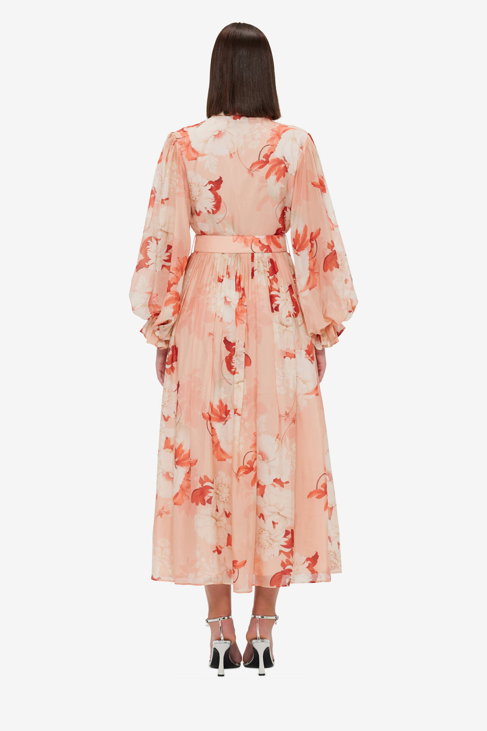 Exclusive LEO LIN Cassie Tie Neck Midi Dress