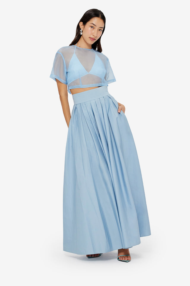 Exclusive Leo Lin Valerie Maxi Skirt - Powder Blue