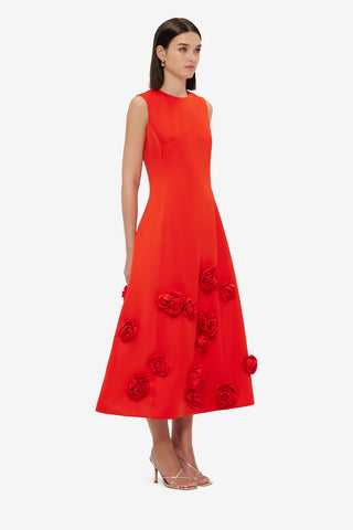 Cleo Sleeveless Midi Dress - Scarlet Dress Midi