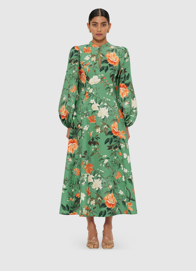 Exclusive Leo Lin Janelle Midi Dress - Camelia Print