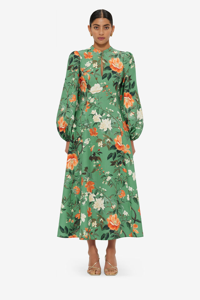 Exclusive Leo Lin Janelle Midi Dress - Camelia Print