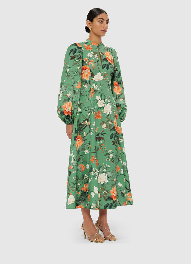 Exclusive Leo Lin Janelle Midi Dress - Camelia Print