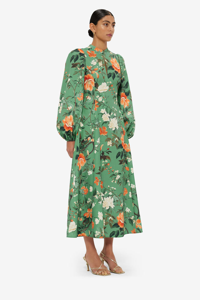 Exclusive Leo Lin Janelle Midi Dress - Camelia Print