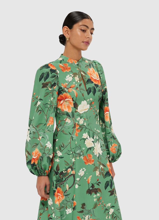 Exclusive Leo Lin Janelle Midi Dress - Camelia Print